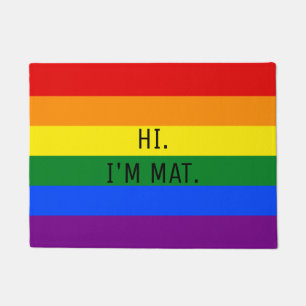 Felpudo La bandera del arco iris del orgullo gay de LGBT