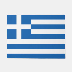 Felpudo La bandera griega en Grecia es patriótica