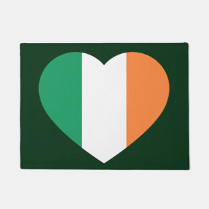 Felpudo La bandera irlandesa sobre Doormat verde oscuro cn