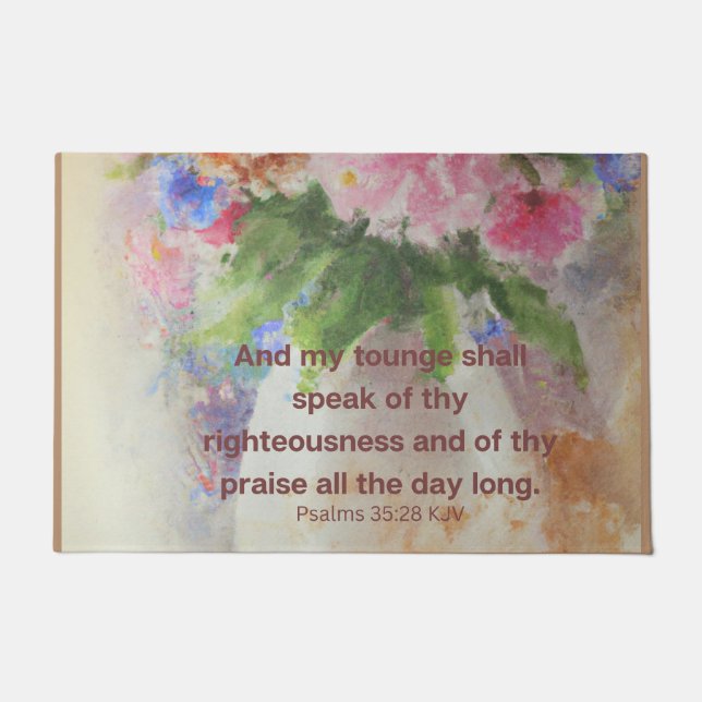 Felpudo La Biblia ayuda a consolarte (Anverso)