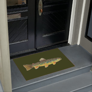 Felpudo La bienvenida de los hermosos pescadores de trucha