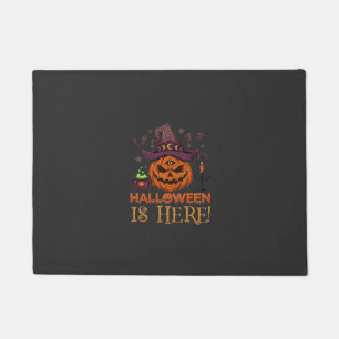 Felpudo La Bruja De La Calabaza Del Sombrero De Halloween