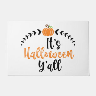 Felpudo La calabaza divertida es Halloween Yall