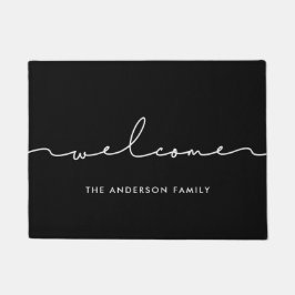 Felpudo La caligrafía moderna y agradable La bienvenida