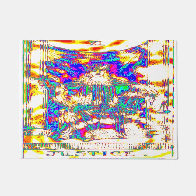 Felpudo La carta del juez Tarot (Anverso)