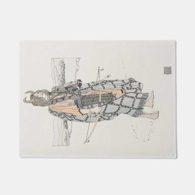 Felpudo La Cazadora (por Ann Macbeth) (Anverso)