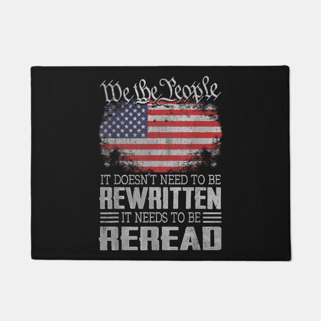 Felpudo La Constitución de la Bandera de Estados Unidos ne (Anverso)