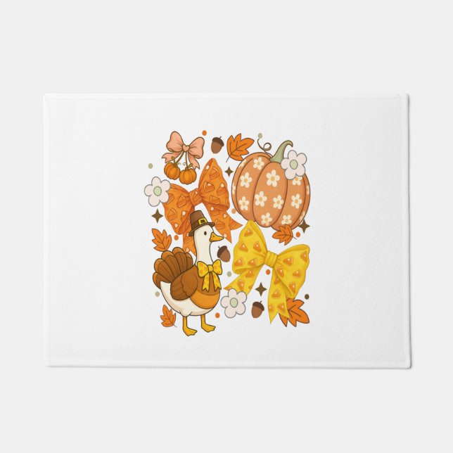 Felpudo La coqueta de Acción de Gracias turca (Anverso)