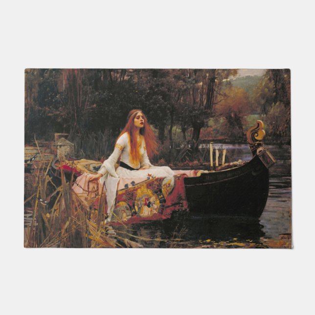 Felpudo La dama de Shalott (Belleza medieval) (Anverso)
