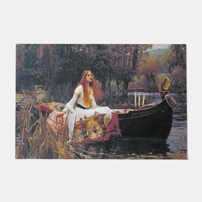 Felpudo La dama de Shalott, John William Waterhouse (Anverso)