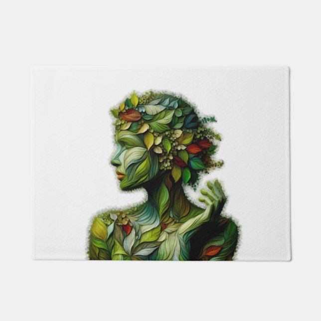 Felpudo La Dama Verde - Fondo Blanco (Anverso)