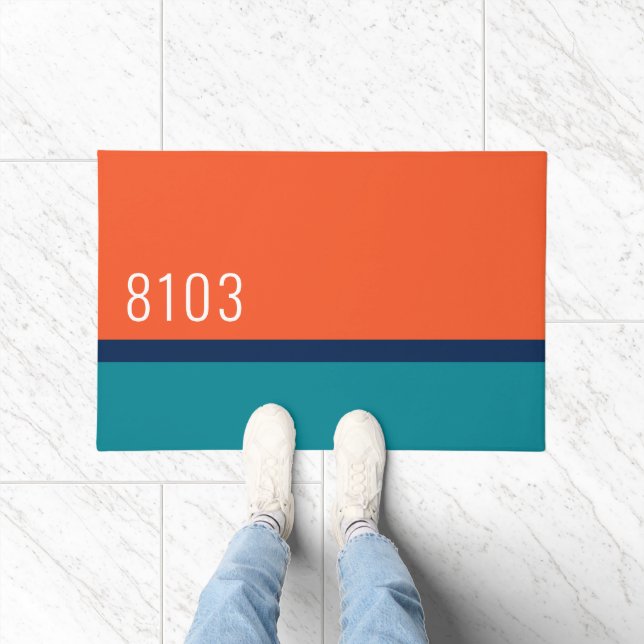 Felpudo La dirección de la casa moderna de Mid Century es  (Interior)