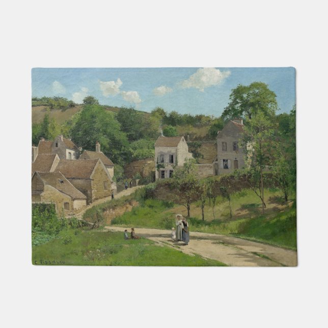 Felpudo La ermita de Pontoise Camille Pissarro (Anverso)