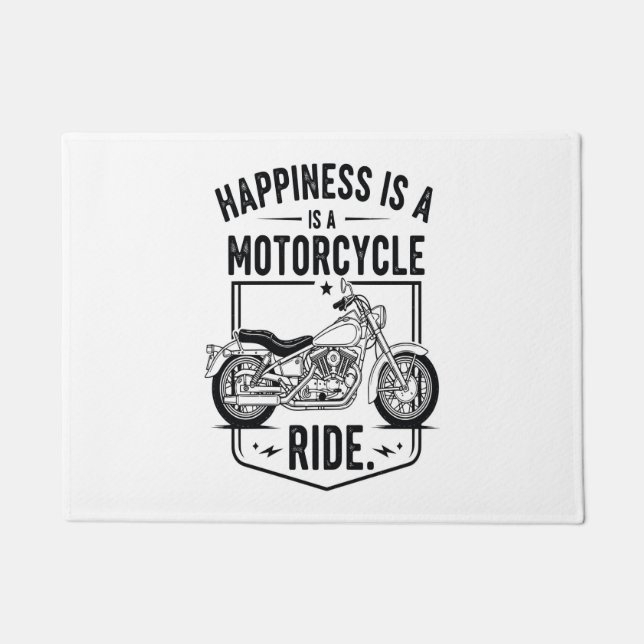 Felpudo La felicidad es un viaje en moto.jpg (Anverso)