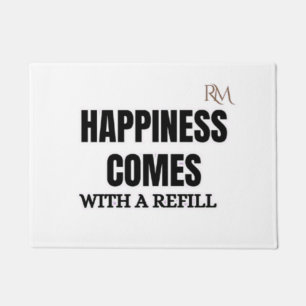 Felpudo La Felicidad Viene Con un Recambio Diseño Divertid