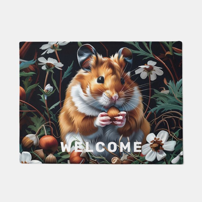 Felpudo La fiesta de otoño de Hamster (Anverso)