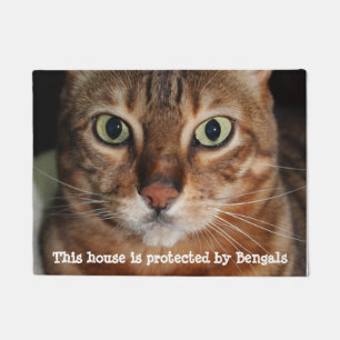 Felpudo La fotografía "casa de la cara del gato de Bengala