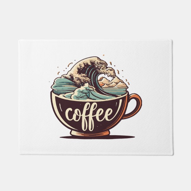 Felpudo La Gran Ola De Café (Anverso)