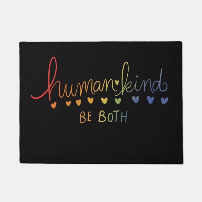 Felpudo La humanidad sea humana (Anverso)