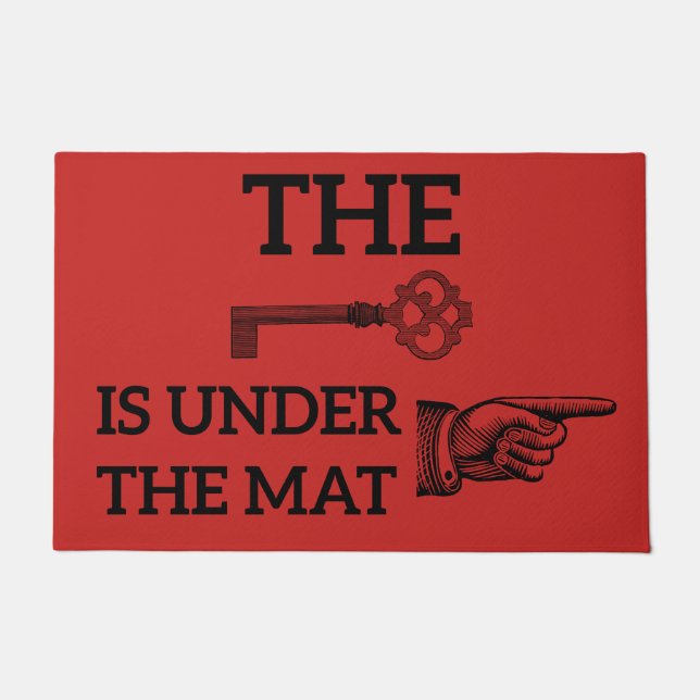 Felpudo La Llave Está Debajo De La Mat De Bienvenida (Anverso)
