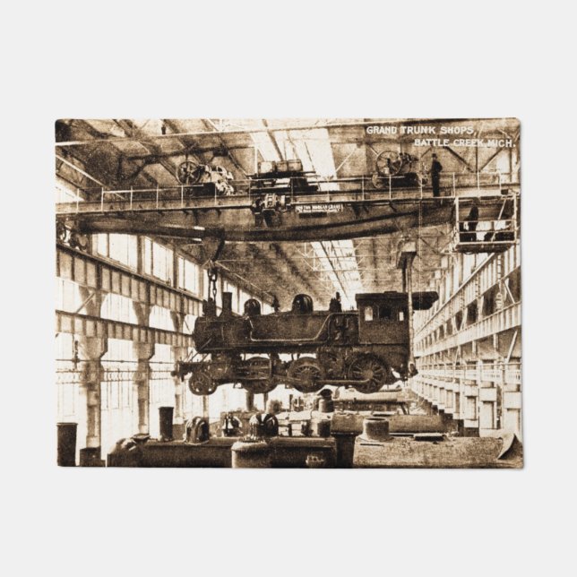 Felpudo La locomotora funciona el tronco magnífico de (Anverso)