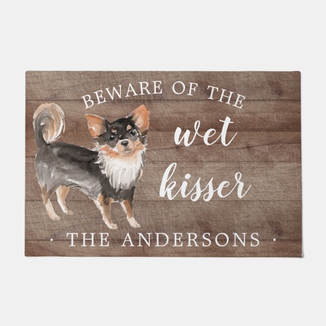 Felpudo La manta de la puerta personalizada de Chihuahua (Anverso)