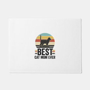 Felpudo La Mejor Mamá de Gatos Vintage Gato Negro Diseño R