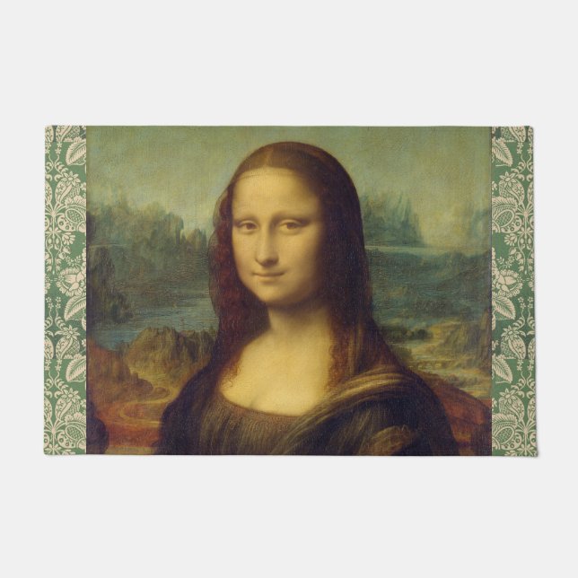 Felpudo La Mona Lisa de Leonardo da Vinci (Anverso)