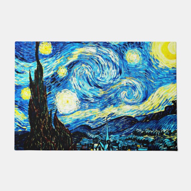 Felpudo La noche estrellada de Van Gogh (Anverso)