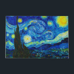 Felpudo La noche estrellada de Vincent Van Gogh<br><div class="desc">Vincent Van Gogh La Noche Estelar. Esta es una antigua obra maestra del pintor holandés Vincent Van Gogh. Esta bonita pintura del paisaje artístico tiene un color bonito,  vibrante y saturado. Vincent Van Gogh fue un pintor impresionista de post holandés. Esta imagen es de dominio público</div>