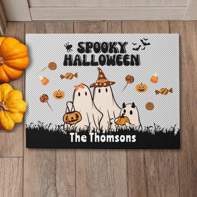 Felpudo La pequeña Groovy Negra Fantasía De Halloween (Subido por el creador)