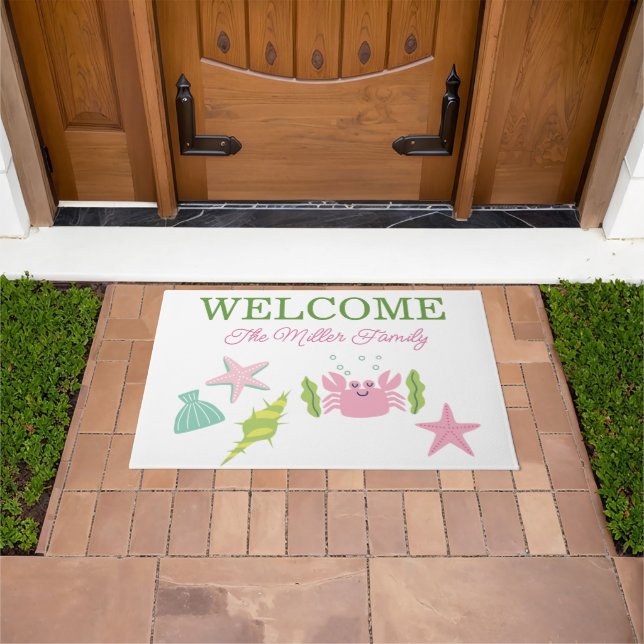 Felpudo La playa personalizada de doormat (Exterior)