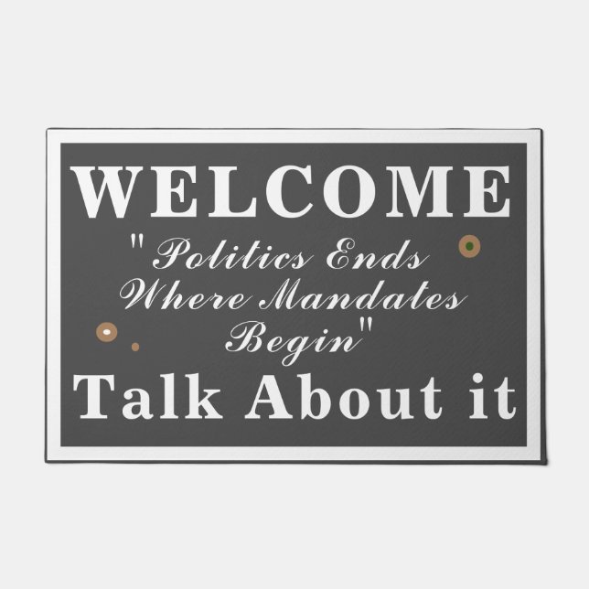 Felpudo La política pone fin a la manta de puertas (Anverso)