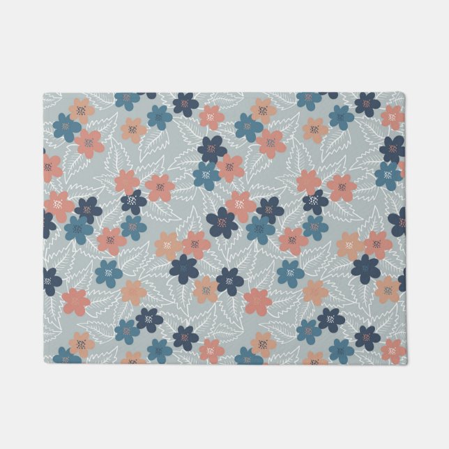 Felpudo La pradera con flores de primavera coloridas (Anverso)