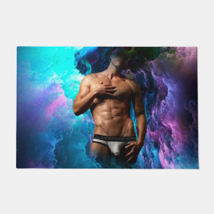 Felpudo La protuberancia cósmica de ropa interior de hombr