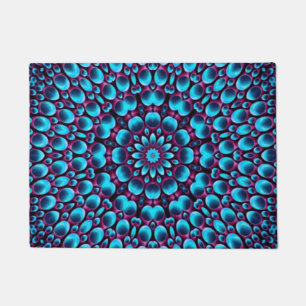 Felpudo La púrpura instala tubos el caleidoscopio azul de