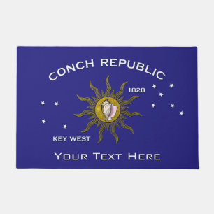 Felpudo La república Key West de la concha personaliza