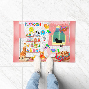 Felpudo La sala de juegos de una niña bebé