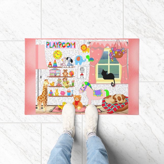 Felpudo La sala de juegos de una niña bebé (Interior)