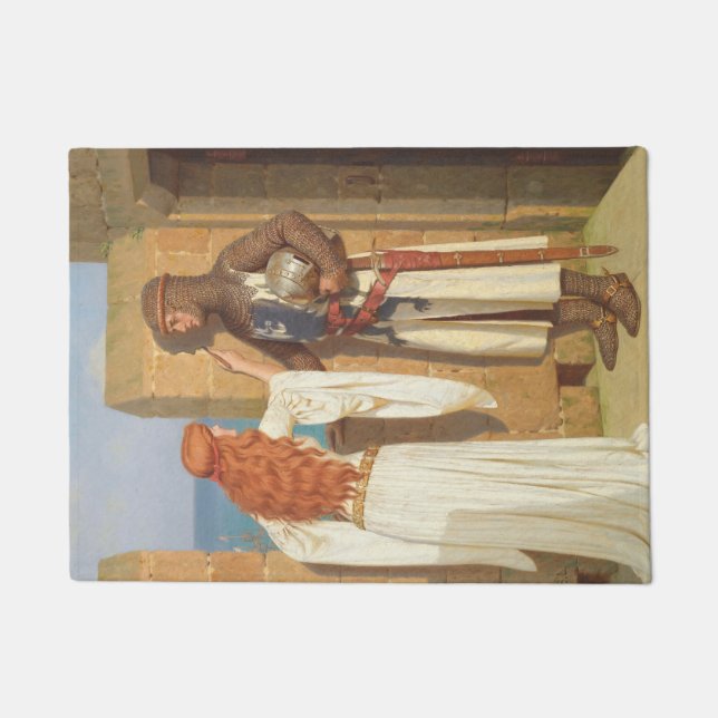 Felpudo La sombra del caballero (de Edmund Blair Leighton) (Anverso)