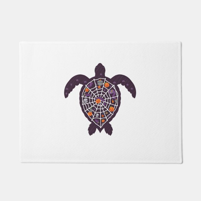 Felpudo La tortuga marina Halloween Araña Calabaza Fantasm (Anverso)