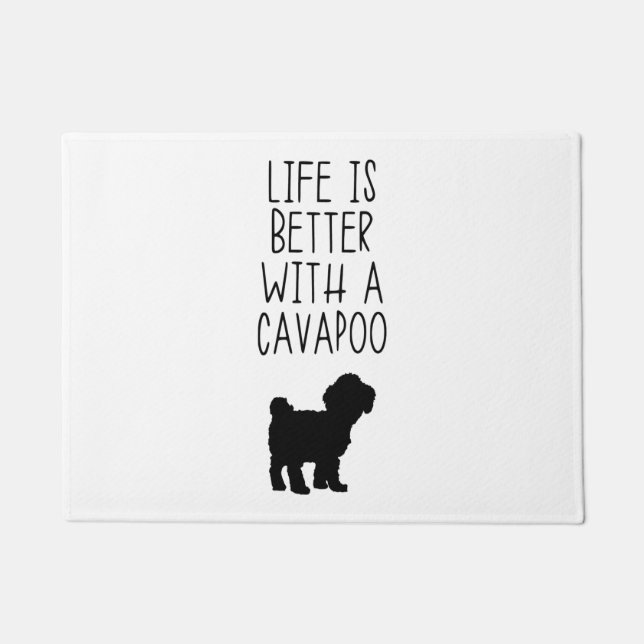 Felpudo La Vida Es Mejor Con Una Cavapoo (Anverso)