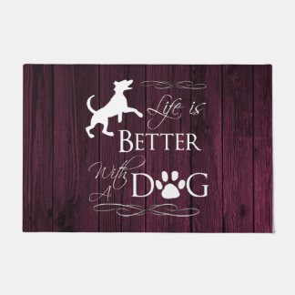 Felpudo La vida es mejor con una manta de puerta de perro 