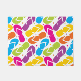 Felpudo La vida es mejor en flips-flopes