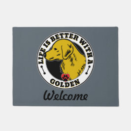 Felpudo La vida personalizada de Golden Retriever es mejor