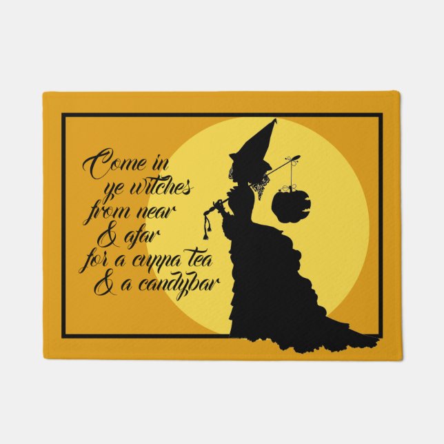 Felpudo La vieja silueta victoriana y el poema (Anverso)