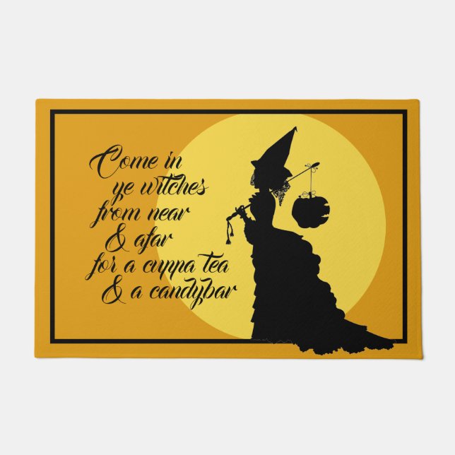 Felpudo La vieja silueta victoriana y el poema grande (Anverso)