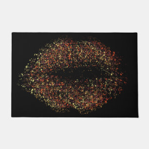 Felpudo Labios de arte abstractos modernos #21