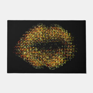 Felpudo Labios de arte abstractos modernos #22
