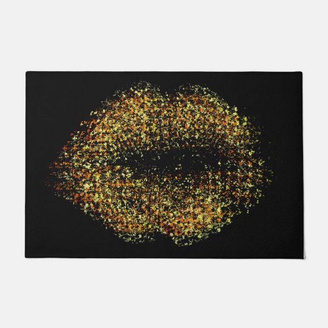 Felpudo Labios de arte abstractos modernos #22 (Anverso)